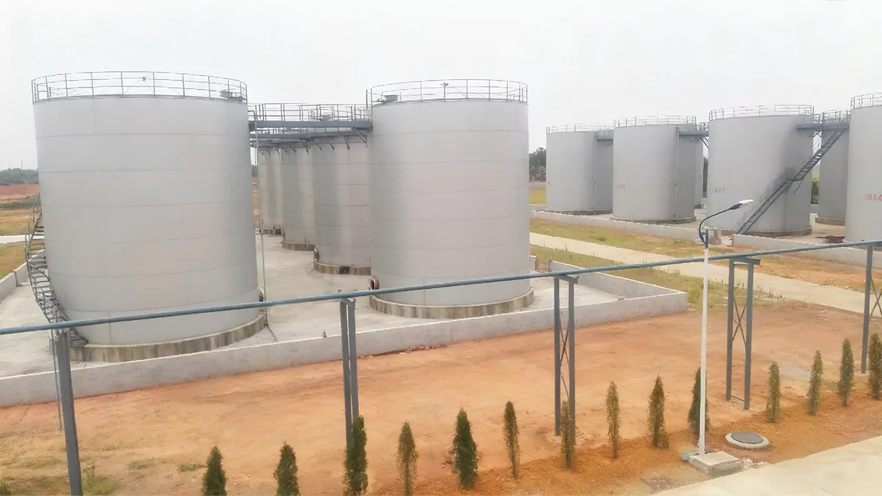 Tank farm at the JYT Chemical facility